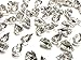 CraftbuddyUS 50pcs 8mm X 13mm SEW on Acrylic Teardrop Silver Set Crystals Diamante Montees