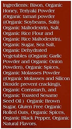 Rocky Mountain Smokehouse Buffalo Jerky, Gluten-free Teriyaki. All Natural Grass Fed Bison and Organic Spices. 3 Oz (3-pack)