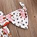 Newborn Baby Kids Girls Flower Print Polka Dots Tops+Pant+Hat Outfits 3pcs (0-3 Months, White)