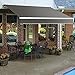 Awntech 8-Feet Galveston Semi-Cassette Left Motor with Remote Retractable Awning, 84-Inch Projection, Gray