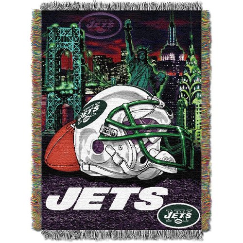 New York Jets NFL Woven Tapestry Throw (Home Field Advantage) (48x60