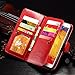 Note 3 Case, Galaxy Note 3 Case, Joopapa Note 3 Wallet Case,Pu Leather Case Magnet Wallet Credit Card Holder Flip Cover Case Built-in 9 Card Slots & Stand Case for Samsung Galaxy Note 3 N9000 (Red)