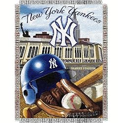 New York Yankees MLB Woven Tapestry Throw (Home Field Advantage) (48"x60")