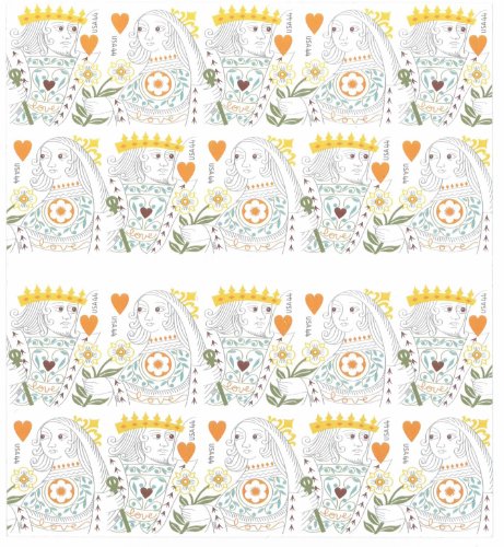 2009 LOVE: KING & QUEEN OF HEARTS #4404-05 Convertible Booklet of 20 x 44 cents US Postage Stamps