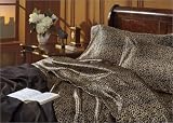 2pc Satin Silky Leopard Print Standard Queen Pillowcases