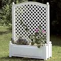 Kunstoff-und Holzverarbeitungswerk GmbH 37101 Spalier 100 x 43 x 140 cm, mit Pflanzkatsen, zentrum, wei�