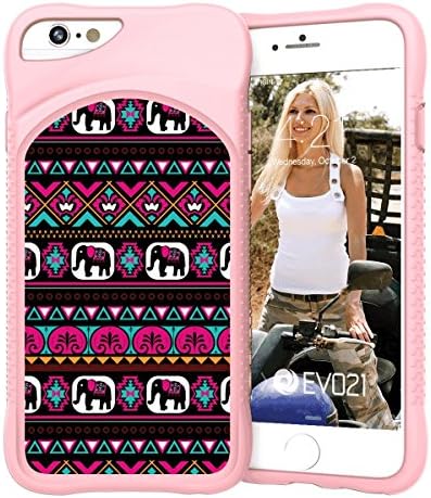 iPhone 6s Case, Evo21 Aztec Tribal Hindi Elephant Slim Designer Case for Apple Iphone 6 / Iphone 6s - Pink