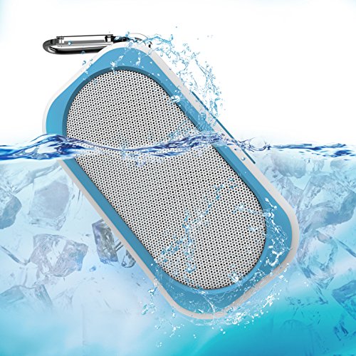 Waterproof Bluetooth Speakers - Portable, Wireless, Handsfree - IPX67 Rated For Use in Shower（blue）
