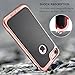 iPhone 7 Case, E LV iPhone 7 - Hybrid [Scratch/Dust Proof] Armor Defender Slim Shock-Absorption Bumper Case for Apple iPhone 7 - [BLACK/ROSE GOLD]