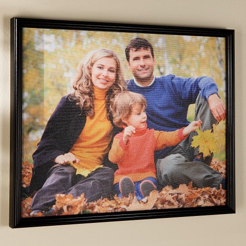 Personalized Framed Photo Canvas-18x24-Black Frame - Wedding Gifts