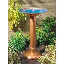 Target Solar Copper Bird Bath Fountain Birds Decor Outdoor