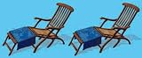 Beistle - 52029 - Cruise Ship Deck Chair Props- Pack of 12