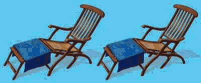 Beistle - 52029 - Cruise Ship Deck Chair Props- Pack of 12