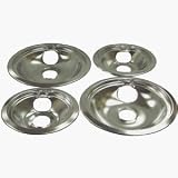 GE/Hotpoint Drip Pans 4-pc. Set - Chrome (2 Small/ 2 Large)