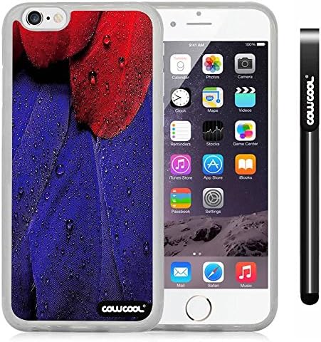 CowCool® Apple iphone 6 4.7 Inch Soft Silicone birds feathers Transparent Shell Single Layer Protective Case (Style1)