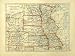 1918 Map United States America Nebraska Colorado Nevada