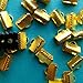 10mm or 3/8 inch Ribbon Clamp Crimps with Loop - Gold