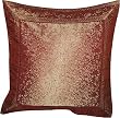 ShalinCraft Pillow Cover Decor Items India Unusual Gift Ideas Silk Fabric 16x16 inches (bcbr217)