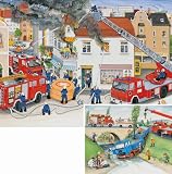 Ravensburger 08909 - Bei der Feuerwehr, 2 x 20 Teile Puzzle - Ravensburger