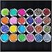 XICHEN 24 Colors Nail Art Make Up Glitter Shimmer Dust Powder Decoration