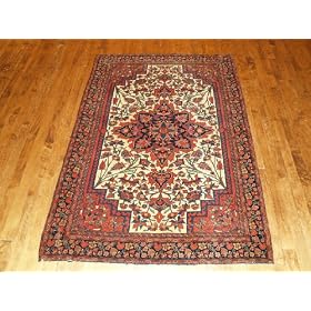 Handmade Persian Antique Feraghan Sarouk Rug 3'5x4'9 by Oscar Isberian Rugs