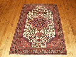 Handmade Persian Antique Feraghan Sarouk Rug 3'5"x4'9"