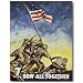 Nostalgic World War 2 Tin Sign : Iwo Jima -7th War Loan Now All Together