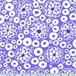 Kaffe Fassett Bubble Flower Blue Yardage Cotton Fabric