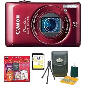 Canon 5688B001-4-KIT Powershot Elph 510 W/dc-115r Start Kit 4gb Sd Card Arts & Craft Softwr