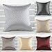 Elegant Hot Grid Throw Pillow Case Home Sofa Decorative Cushion Cover Grey