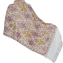 Womens Shawls Kashmir Sozuni Embroidered Wool Wrap 28 x 75 inches (ebsp004)