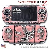 Chrome Skulls on Pink WraptorSkinz Skin and Screen Protector Kit fits Sony  ....