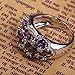 YAZILIND 64mm & 75mm Oval Cut Purple Created-Amethyst Silver Plated Size 9 Ring