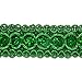 Expo International Trish Sequin Metallic Braid Trim Embellishment, 20-Yard, Green
