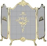 Outdoor Living : UniFlame 3 Fold Ornate Fully Cast Solid Brass Screen