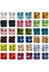 18 Mixed Color Wholesale Lot Cz Crystal Stainless Steel Earrings Studs. Nickel-free. Lead-free. 1 Carats Each Pair. 5mm Diameter