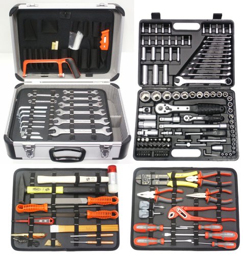 Famex 719-50 Mechaniker-Werkzeugkoffer-Komplettset mit Steckschl&uuml;sselsatz, 207-teilig