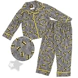 Batman Gray Logo Coat Style Pajamas for Toddlers and Boys
