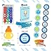 Premium Pacifier Clip Boy 3Pk Bundle - Bonus 12 Milestone Stickers, Silicone Soothie Teether & Teething eBook - 2 Sided Binky Holder - Fits Mam, Nuk, Tommee Tippee, Bibs & Toys - Best Baby Shower Gift