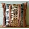 Crystalline - Decorative Pillow Covers - Silk Pillow Cover Embroidered Crystals & Sequins