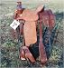 Premium 17 inch roping saddle with tapaderos