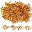 150 Bead Caps Gold Plated Necklace Chain Charm Bails