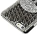iPhone 6 Skull Case, Charm Of Diamonds Unique Handmade 3D Cool Skull Black Case For Apple iPhone 6 4.7'' Bling Rhinestone Crystal Cover Phone Back Hard Protective Skin +Clean Cloth