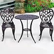 Darlee Hampton Cast Aluminum Outdoor Patio Bistro Set - Antique Bronze