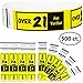 Goldistock Event Wristbands Over 21 Neon Yellow 500 Ct. | ¾” Arm Bands | Wrist Bands for Easy Drinking Age ID