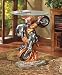 Motorcycle Bike Sculptural Glass Top Accent End Table