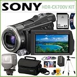 Sony HDR-CX700V 1080p High Definition 96GB Handycam Camcorder with Wide Angle G-Lens and 3-inch Touch-Screen + 32GB Accessory Kit