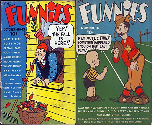 The Funnies issues 13 & 14. Features Mutt & Jeff, Alley-oop, Captain Easym Boots, Herky, Major Hoople, Reglar Fellers, Tailspin Tommy, and Many Others. ... & more (Vintage comedy and humour comics)