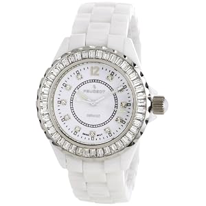 Best PricesPeugeot Women's PS4900WT Swiss Genuine Ceramic Interchangeable Bezel Set Watch Best Price Review