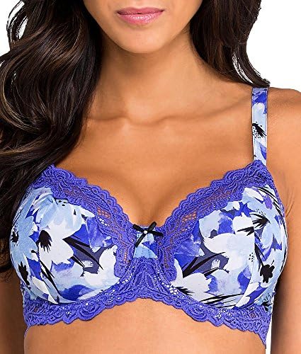 Whimsy by Lunaire Barbados Micro Semi Demi Bra, 34D, Passion Floral